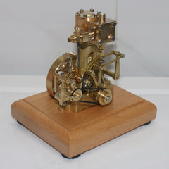 M31 1.85CC Mini Retro Vertical Single-cylinder Reciprocating Double-acting Steam Engine Model Toys with Speed Reducer