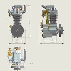 MUSA FV1A KW-OHV 7cc Vertical Single-cylinder Four-stroke Air-cooled Gasoline Engine