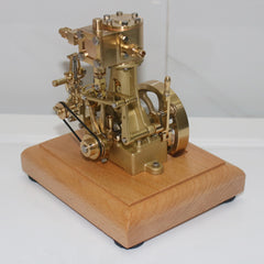 M31 1.85CC Mini Retro Vertical Single-cylinder Reciprocating Double-acting Steam Engine Model Toys with Speed Reducer