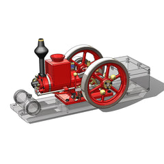 RETROL ENGINE HM-01 7cc Engine 4-stroke Horizontal Hit and Miss Internal Combustion Gasoline Engine Model-minengine