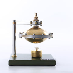 DIY Metal Steam Engine UFO Spin Suspension Model Education Toy with Copper Boiler and Alcohol Lamp