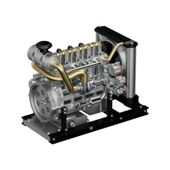 TECHING All-Metal OHV Inline Four-cylinder Diesel Engine Model DIY Assembly Mechanical Craft Gift