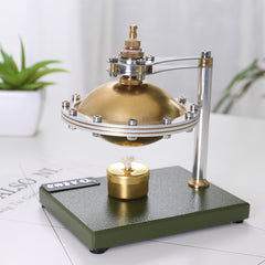 DIY Metal Steam Engine UFO Spin Suspension Model Education Toy with Copper Boiler and Alcohol Lamp