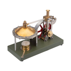 ENJOMOR DIY Assembly Vertical Steam Engine Kit Model with Spherical Boiler Support and Additional Load