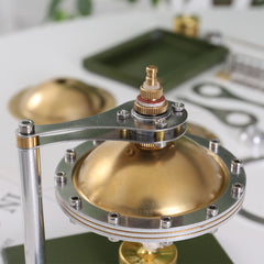 DIY Metal Steam Engine UFO Spin Suspension Model Education Toy with Copper Boiler and Alcohol Lamp