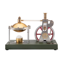 ENJOMOR DIY Assembly Vertical Steam Engine Kit Model with Spherical Boiler Support and Additional Load