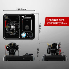 TOYAN FS-S100AT1D-XP Single-Cylinder Four-Stroke Methanol General-Purpose Visual Combustion Chamber Engine Model (Include Chassis/RTR Version)-minengine