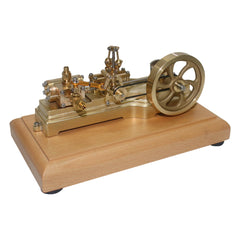 S10 1.7CC Mini Retro Horizontal Single-cylinder Reciprocating Double-acting Mill Steam Engine Model Toys with Speed Reducer