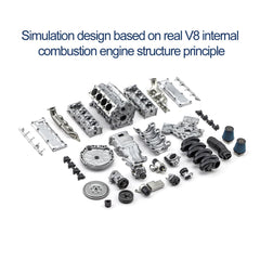 MAD RC DIY V8 Engine Model Kit for Capra VS4-10 Pro - Build Your Own V8 Engine That Works - stirlingkit